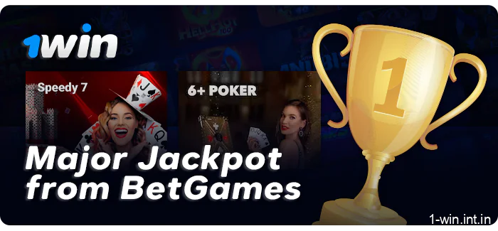Jackpots from BetGames on 1Win - play and win at Speedy 7 and Poker 6+