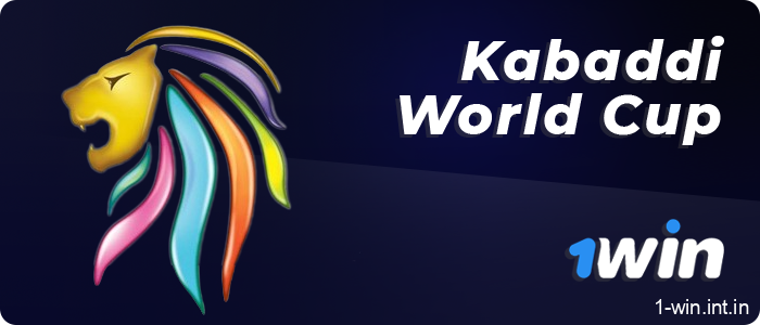 1win bets on the Kabaddi World Cup