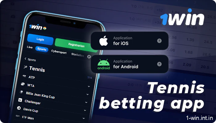 Download 1win Tennis betting mobile app for Android or iOS