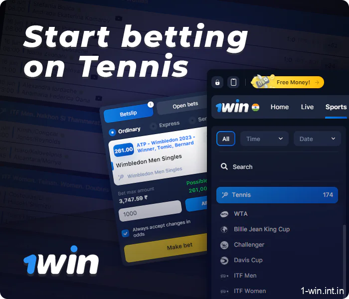 1win tennis betting start guide