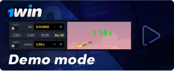 Free Play JetX on 1Win - Demo Mode