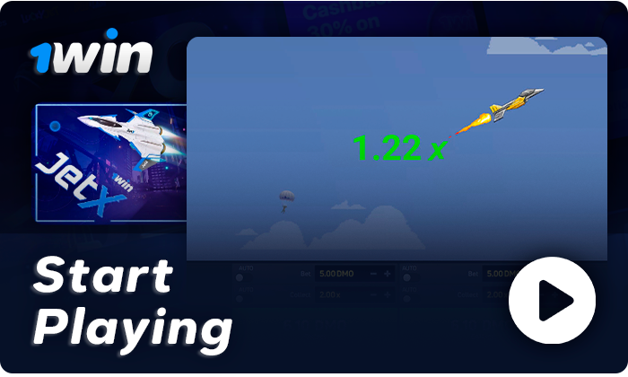Start playing JetX on 1Win