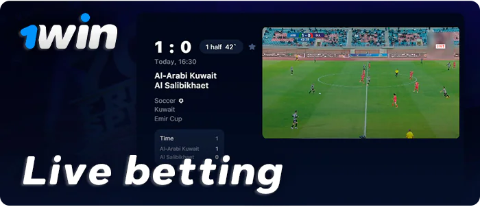 Live betting at 1Win betting site 