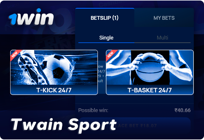 TWain sport at bookmaker 1Win