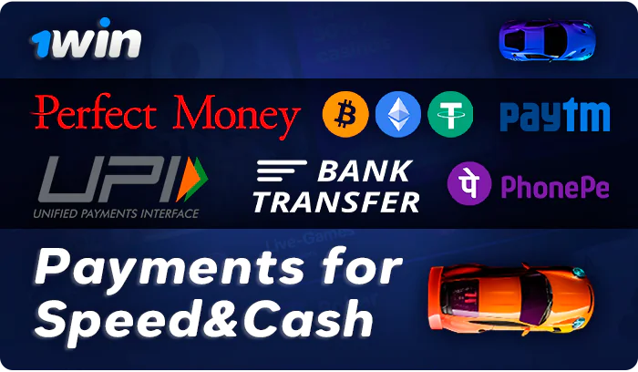 Payment methods at 1Win casino for Speed-n-Cash